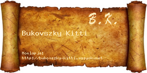 Bukovszky Kitti névjegykártya