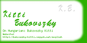 kitti bukovszky business card